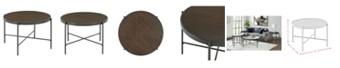 Picket House Furnishings Carlo Round Coffee Table with Wooden Top